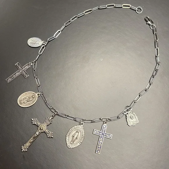 Saints Collection- A Cross The Universe handmade charm necklace.💫 - Picture 3 of 5